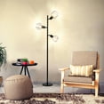 thumbnail image 4 of Brightech Robin Industrial Rustic Pole Tree Floor Lamp w/ 3 Vintage Edison Bulbs, 4 of 10