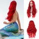 thumbnail image 1 of Pelucas rojas peluca larga ondulada para mujeres pelucas de pelo sintético rizadas resistentes al calor para fiesta de cosplay diaria o usada, 1 of 5