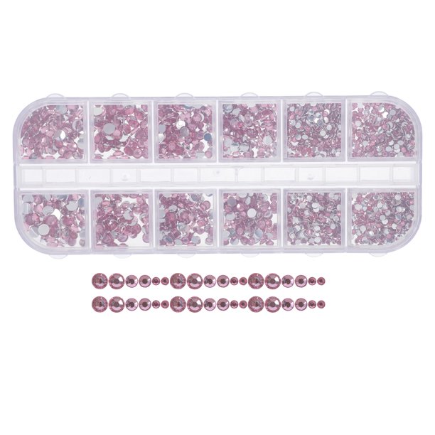 Diamantes de imitación para uñas, piedras para uñas, cristales redondos 3D, dijes para uñas con diamantes para bricolaje, decoración para manualidades, Maquillaje facial, ojos y cuerpo