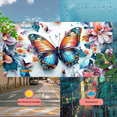 thumbnail image 5 of 1 Pcs 2D Flat License Plate Covers & Frames, Colorful Butterfly Among For Decorative Front, Waterproof For Decoration Aluminum License Plate Covers & Frames Cover For Men Women, 12" X 6", 5 of 7