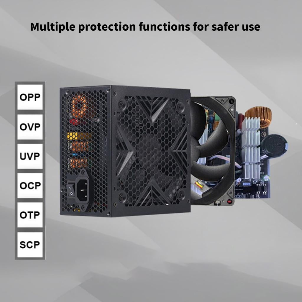 lanema Computer Power Supply 550W/650W/750W Optional with Quiet 120mm Fan and Comprehensive Protections