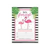 25 Flamingo Baby Shower Invitations, Sprinkle Invite for Girl, Coed Luau Gender Reveal Theme, Cute Jungle Greenery Palm Leaf DIY Fill or Write in Blank Printable Card, Pink Hawaiian Party Supplies