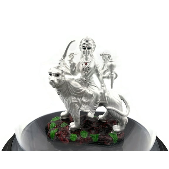 999 Pure Silver Ambe / Durga Mata Idol / Statue / Murti (Figurine #07)