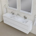 thumbnail image 6 of Alya Bath Paterno 72" Modern Wood Wall Mounted Bathroom Vanity in White, 6 of 7