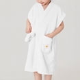 thumbnail image 2 of Soft Bath Towels Half Sleeved Printed Wearable Pocket Absorbent Bathrobe, 2 of 6