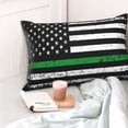 thumbnail image 4 of Goofa American Flag Print Plush Throw Pillow Case, Soft Velvet with Hidden Zipper, Decorative Cushion Cover for Sofa, Bed, Car, and Home Décor-14"x20", 4 of 6