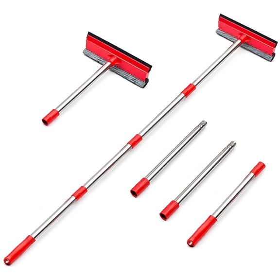 DSV Standard Professional Multi-Use Window Squeegee | Length 16"- 55", Rubber Strip 10",  Car Window Cleaner Tool