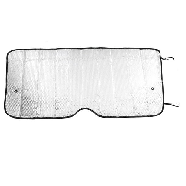 Vehicle Car 116cm x 61cm Silver Tone Sun Visor Sunshield Sun Shade w Suction Cup