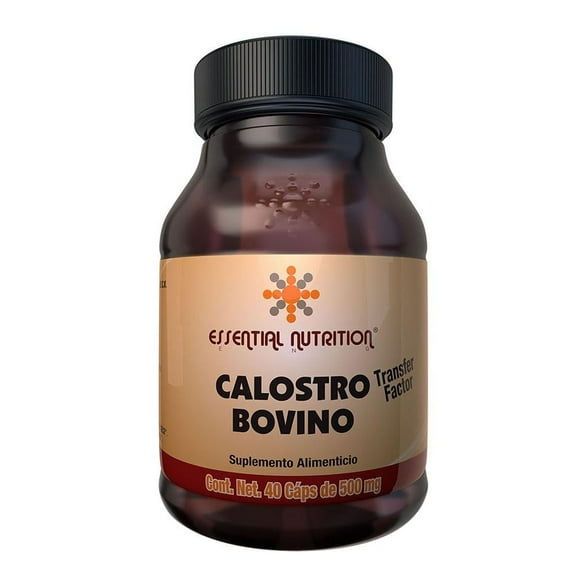 Suplemento alimenticio Essential Nutrition Calostro Bovino 40 cápsulas de 500 mg