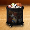 thumbnail image 1 of Soporte para pelotas deportivas, carrito organizador para pelotas, ahorrador de espacio para interiores, estante organizador para niños y adultos,, 1 of 8