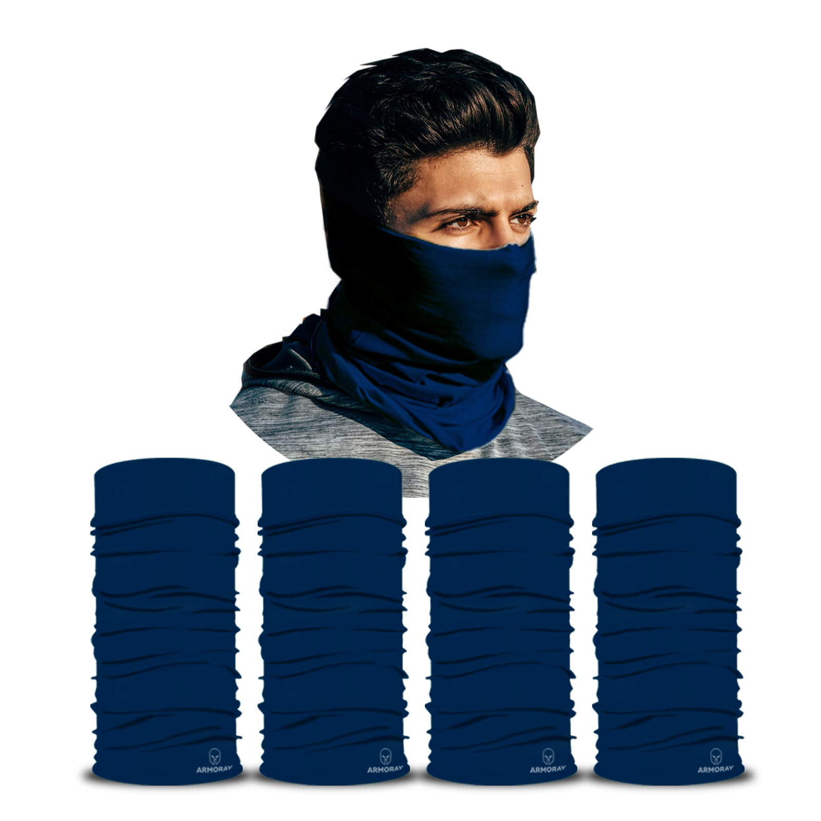 Multi-purpose Face Cover For Women Men Sports/Outdoors 10 pcs Scarf Bandanas Neck Gaiter with Safety Carbon Filters 