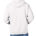 thumbnail image 3 of Hanes EcoSmart Hooded Pocket Sweatshirt, Men's Long Sleeve Pullover Fleece, White, S, 3 of 5