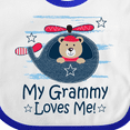 thumbnail image 4 of Inktastic Grammy Loves Me Grandson Bear Boys Baby Bib, 4 of 4