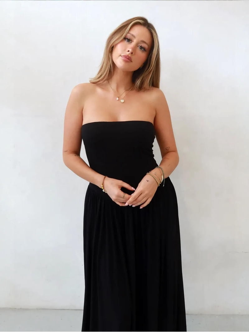Sofie Strapless Fitted Maxi Dress - Walmart.com