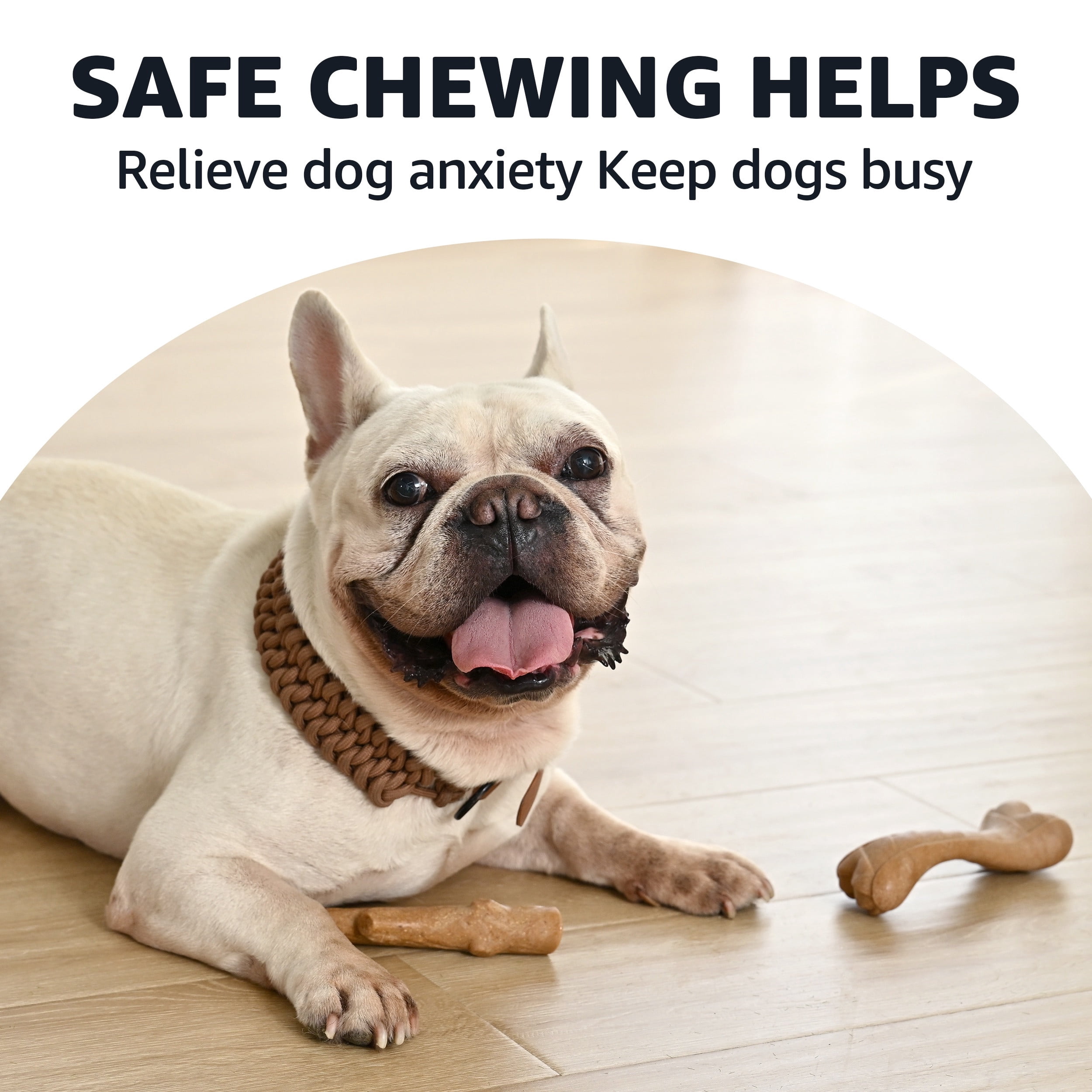 Max & Marlow Durable Dog Chew Toys Set, PP Wood Powder Toys for Aggressive Puppy Chewers, 3 Pack