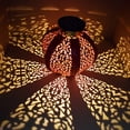 thumbnail image 4 of Clearance!Solar Powered Outdoor Lantern-LED Garden Light with Hollow-Out Projection,Wrought Iron Design,Waterproof Solar Light for Patio & Yard, 4 of 8