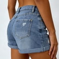 thumbnail image 5 of Wutalume Jeans for Women Denim Shorts Classic Blue, Slim Fit Stretch Jean Shorts for Comfortable Summer Everyday Style,Light Blue 2XL, 5 of 6