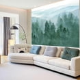 thumbnail image 3 of Forest Tapestry Green Tree Misty Mountain Tapestries Nature Scenery Wall Tapestry For Living Room Bedroom, 60X40IN, 3 of 5