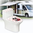 thumbnail image 6 of HELLHERO Valentine's Day Gifts Adjustable Elastic Bottom Universal Elastic Fabric Toilet Bowl Cover Household Dust-Proof Machine Washable 17"x21" Pack of 2, 6 of 8