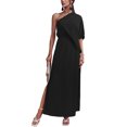 thumbnail image 1 of Sunloudy - Vestido de noche largo de verano para mujer, color sólido, sin espalda, con abertura alta, un hombro Sunloudy  S M L XL, 1 of 9
