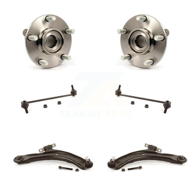 Transit Auto Ensemble de Roulement de Moyeu avant Bras de Commande Inférieur avec Rotule et Barre de Stabilisation (6 Pcs) pour Voiture Nissan Rogue Select - Côté Gauche Droit (Conducteur Passager) K7T-110109