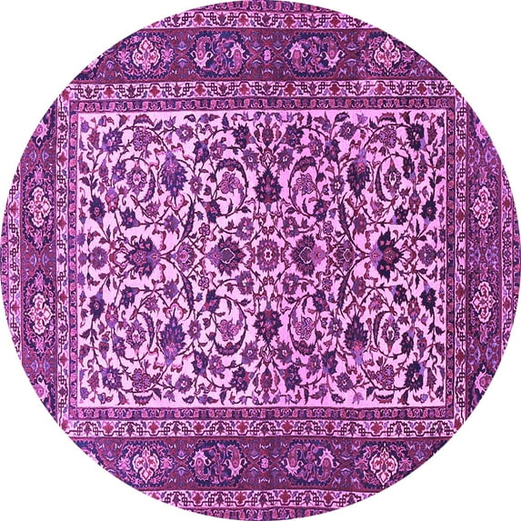 Ahgly Company Indoor Round Persian Purple Traditional Area Rugs, 3' Round