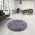 thumbnail image 4 of Ahgly Company Machine Washable Indoor Square Industrial Modern Grape Purple Area Rugs, 6' Square, 4 of 7
