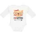 thumbnail image 3 of Inktastic Cat Lover I Love Kitties Girls Long Sleeve Baby Bodysuit, 3 of 5