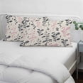 thumbnail image 4 of Grey Pink Botanical Throw Pillow Covers, Rustic Country Spring Floral Summer Leaf Soft Breathable Pillow Cases with Invisible Zipper, Toddler Pillowcases for Couch Bed Sofa Chair 12x20 Inches, 4 of 9