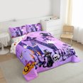 thumbnail image 2 of Homewish Gothic Letter W Full Size Comforter Sets,Cute Halloween Ghost Pumpkin Lantern Bedding Comforter Set,Halloween Reversible,3pcs,1 Comforter and 2 Pillowcases, 2 of 7