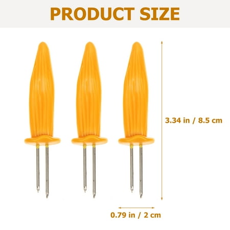 

20pcs Stainless Steel Corn Needles Creative Barbecue Forks Creative Corn Forks