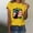 Yellow, variant on Itsame 4th of July Outfits for Women Printed Short Top Independence Day Short T-Shirt Sleeve Multicolor Size M