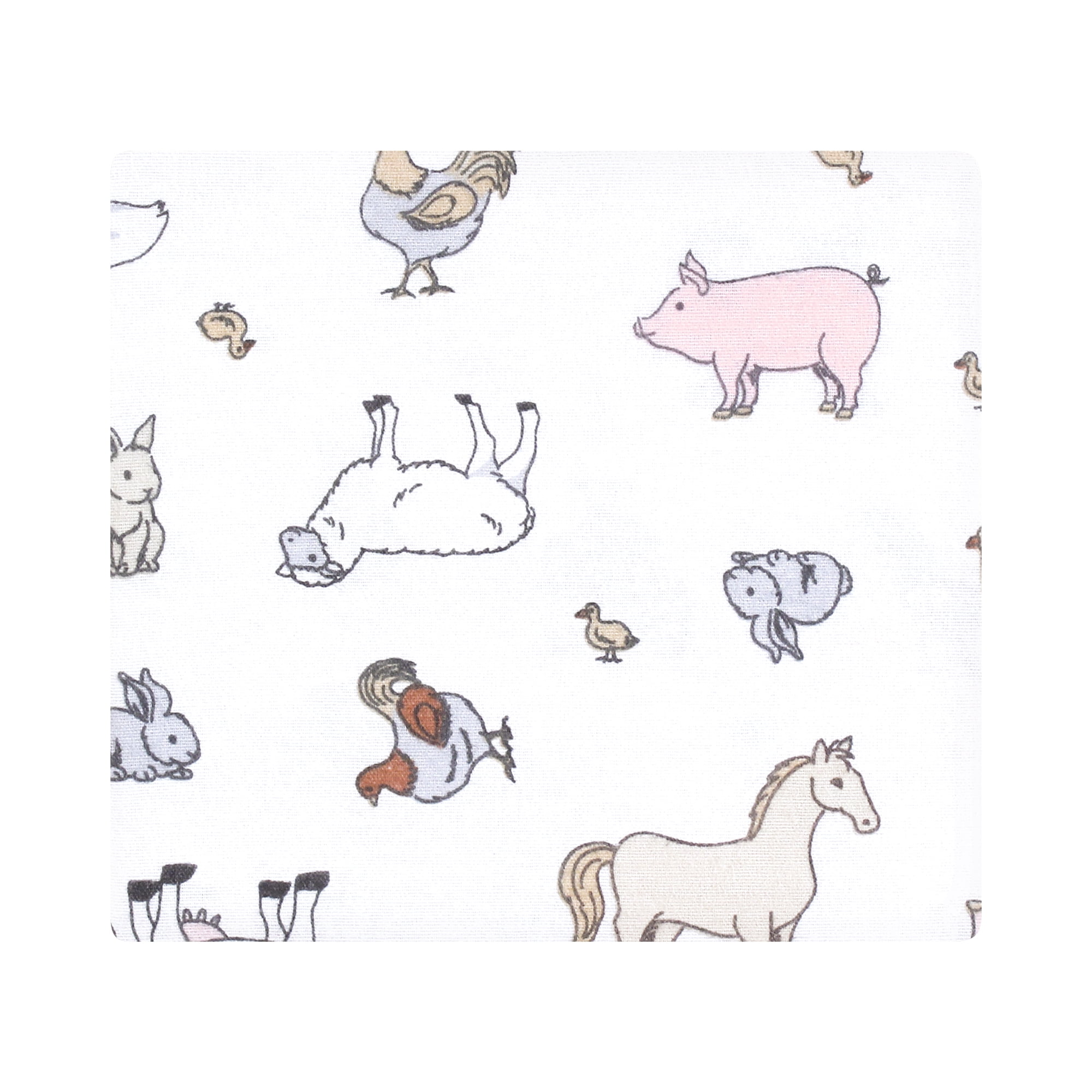 Hudson Baby Cotton Poly Flannel Receiving Blankets, Farm World, One Size