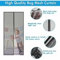 thumbnail image 3 of Magnetic Mosquito Net Door Window,T-Audace100x210cm Mosquito Net Curtain Door Insect Screen Bay,Mosquito Net Sliding Bay Window with Magnetic Closure Without Drilling,Fly Curtains for, 3 of 5