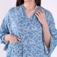 thumbnail image 3 of Unisex Hospital Gown, Blue Patient Gown with Back Ties, One Size Fits All Pack of 8, 3 of 5