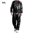thumbnail image 3 of Combinaison de Sauna pour Adultes pour Salon à Domicile, Exercice, Combinaisons de Sport en PVC, Veste Anti-Transpiration et Perte de Poids, Réutilisable et Lavable, Vêtements de Sport, Équipement de Sport, Noir, TTG, 3 of 9