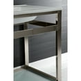thumbnail image 2 of Kingston Brass VWP3122W4B6 Quadras 31" Ceramic Console Sink with Steel Base and Glass Shelf (4-Inch, 3-Hole), White/Polished Nickel, 2 of 7