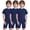 Dark Blue, variant on iiniim 3Pcs Girls Boys Special Needs Adaptive Clothing Anti-Strip Romper Short Sleeve Zip Back Jumpsuit Dark Blue 4