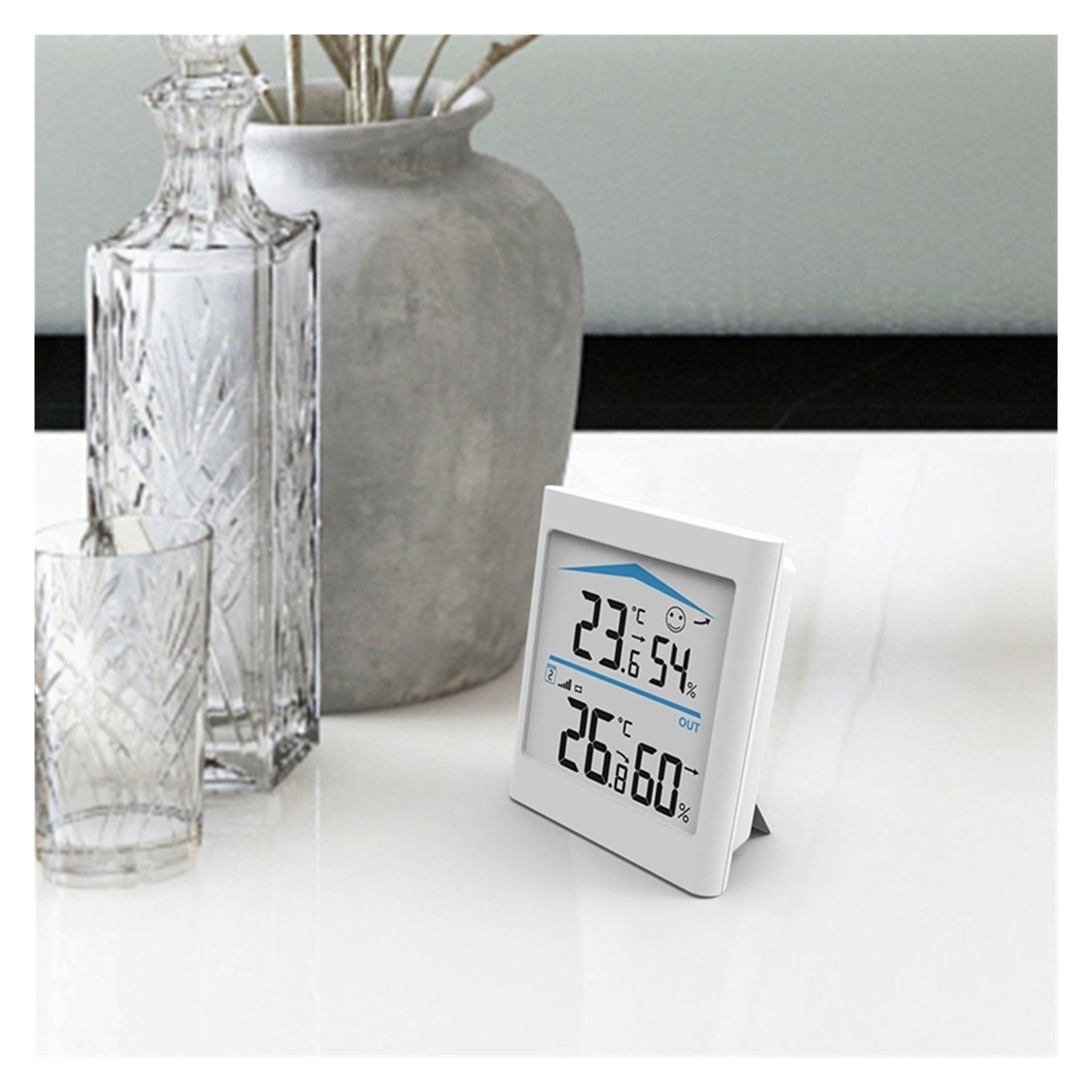 Digital Thermometer Hygrometer LCD Display Weather Wireless Station Comfort Level Remote Sensor ,Weather Forecast