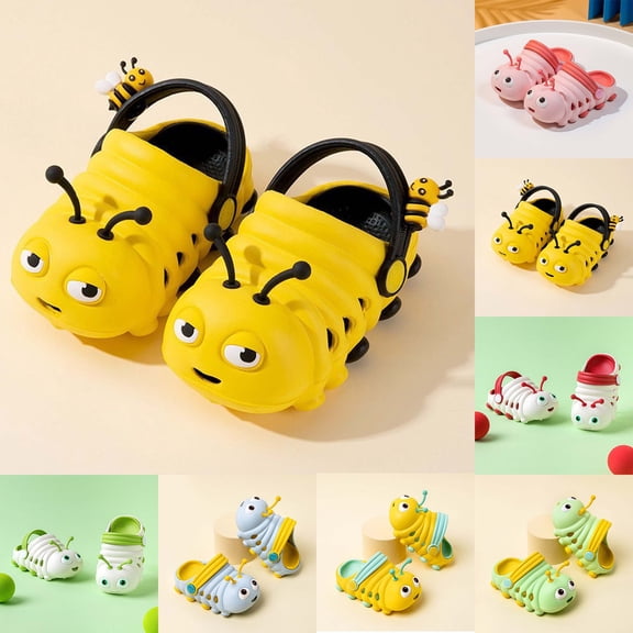 Kids Cute Clogs, Toddler Boys Girls 3D Cartoon Slippers, Lightweight EVA Garden Shoes with Adjustable Strap, Breathable Water Shoes for Beach Pool Shower Blue 2.5-3 Years