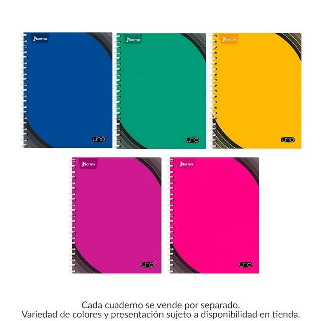 Cuaderno Americano Norma Uno cuadro grande 200 hojas varios colores 1 pza