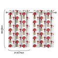 thumbnail image 4 of Mushroom (60) Kitchen Curtains - Vintage Tier Curtains for Bathroom Living RV Rod Pocket Window Drapes 36 Inch 2 Panels Set 27.5"x39" Window Treatment Tiers, 4 of 4