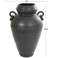 thumbnail image 3 of DecMode 20" Amphora Black Ceramic Vase with Speckled Texture and Ring Handles, 3 of 11