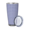 thumbnail image 2 of Rocae Blue And White Porcelain Chinaware for 20 Ounces Stainless Steel Insulted Tumbler Car Cup Drink Mug Inspirational Graduate Present-Straw Two-piece Set, 2 of 8