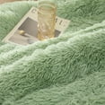 thumbnail image 5 of Uttermara Queen Comforter Set, 3 Pieces Shaggy Faux Fur Reverse Comforter with 2 Pillowcase Bedding Comforter Set, Twin Full Size, 88" x 88", Green, 5 of 10