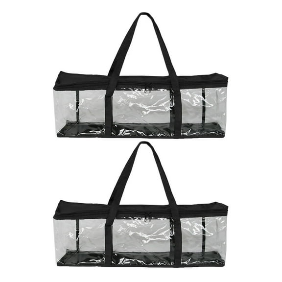2 Pcs Video Games Storage Case Clear Plastic Organizer Black