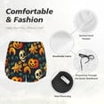 thumbnail image 6 of Lsque Halloween Skull Printed Women's Running Shorts with Liner Pockets,Elastic Quick Dry Workout Athletic Gym Yoga Shorts,Womens High Waist Shorts-Small, 6 of 9