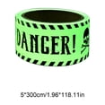 thumbnail image 3 of Halloween Decorative Barrier Tape,Glow In Dark Ghost Warning Strip with Flexible Cuttable Texture,Long Halloween Prop for Yard Escape Room Classroom Party Scene Layout(Green), 3 of 7