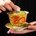 thumbnail image 2 of 1 Set of Tea Cup Home Tea Set Kitchen Ceramic Tea Holder Simple Tea Bowl with Saucer, 2 of 5