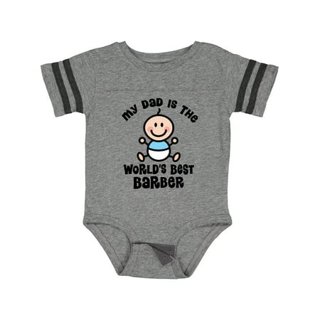 

Inktastic Daddy Worlds Best Barber Childs Gift Baby Boy Bodysuit